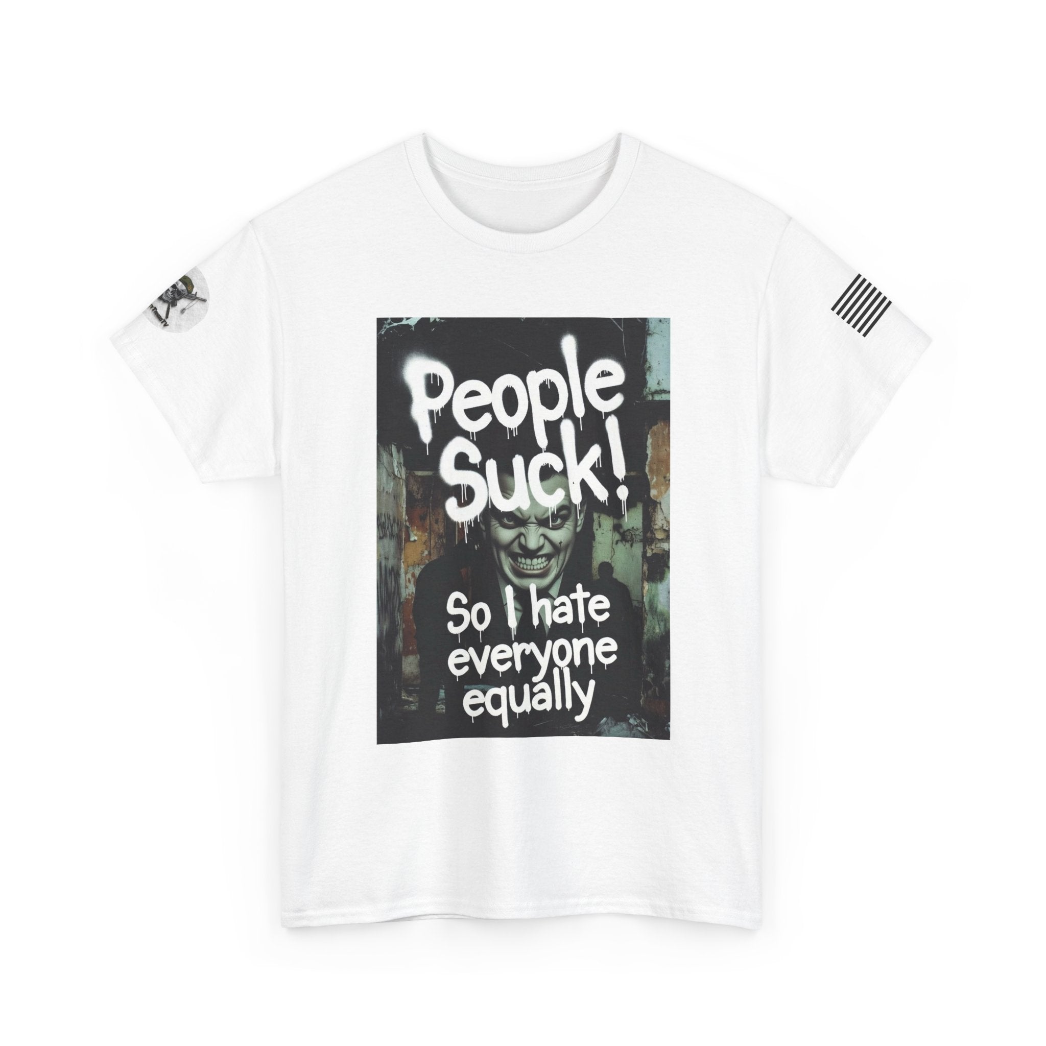 Darkly Humorous Sarcasm Tee — 'Disappointment Is Universal' Street-Art T-Shirt