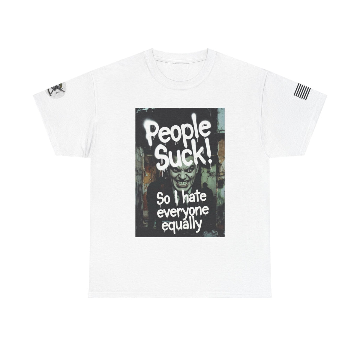 Darkly Humorous Sarcasm Tee — 'Disappointment Is Universal' Street-Art T-Shirt