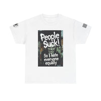 Darkly Humorous Sarcasm Tee — 'Disappointment Is Universal' Street-Art T-Shirt